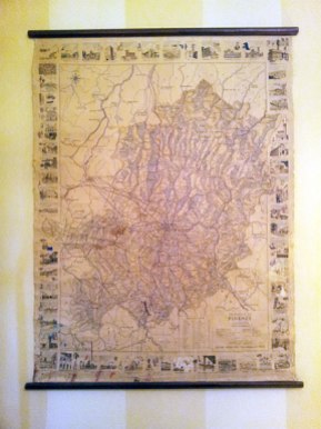 Vintage school map of Florence and surrounding area